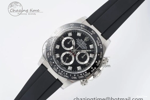 MiroTime 0425 Daytona 116519 Clean Factory 1:1 Best Edition Black Diamonds Dial on Oysterflex Rubber Strap SA Comfortable 1829